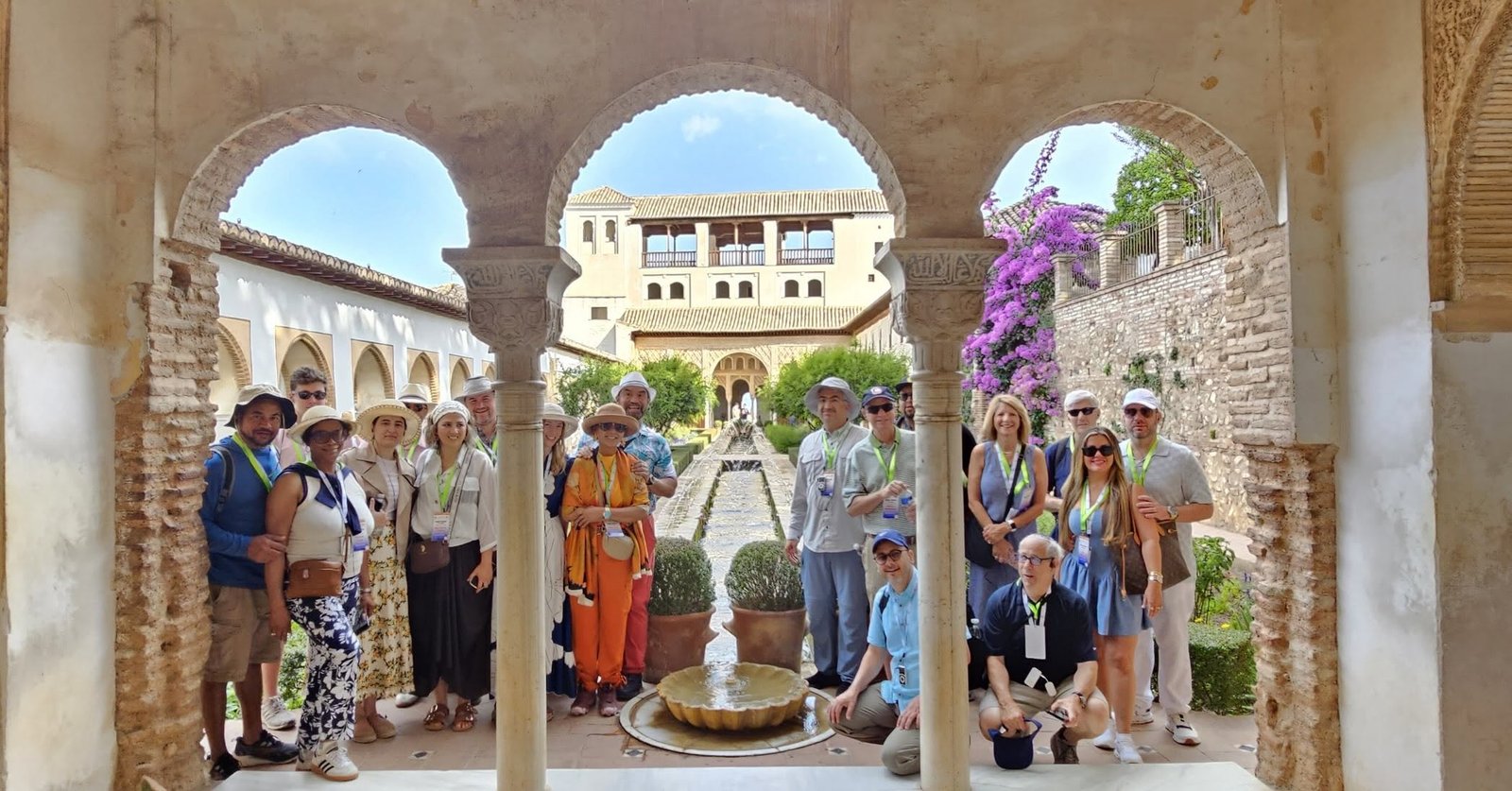 Group photo inside the Mezquita-Catedral of Cordoba, Spain