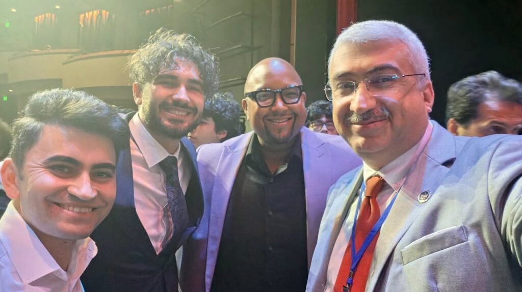 Atlantic Institute team members backstage at the 24th International Festival of Language & Culture Symphony of the Earth event